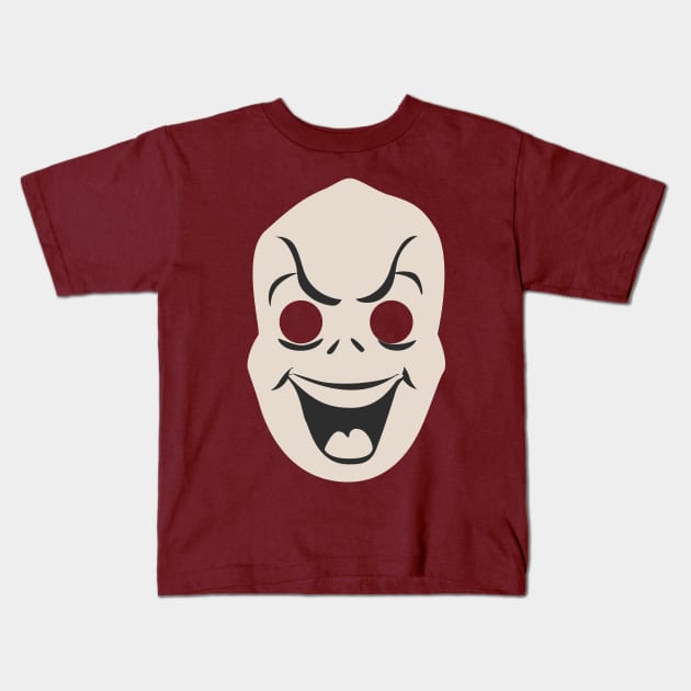 Vintage Halloween Mask Ghost Kids T-Shirt by carcinojen